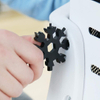 18 in 1 Portable Outdoor Key Chain Bottle Opener Flat Screwdriver Kit Stainless Steel Snowflake Multitool