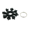 18 in 1 Portable Outdoor Key Chain Bottle Opener Flat Screwdriver Kit Stainless Steel Snowflake Multitool