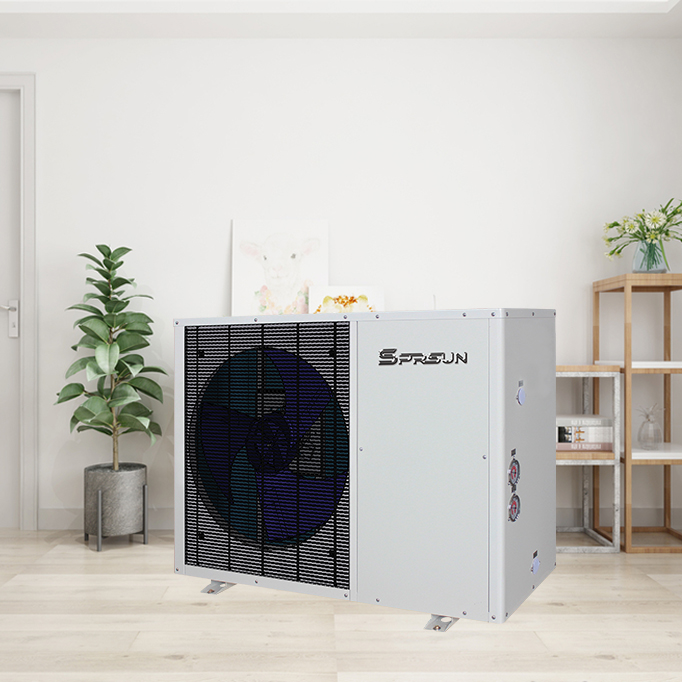 9,5 kVt R32 ERP A+++ kichik sovuq iqlimli shahar inverteri monoblokli issiqlik nasoslari
