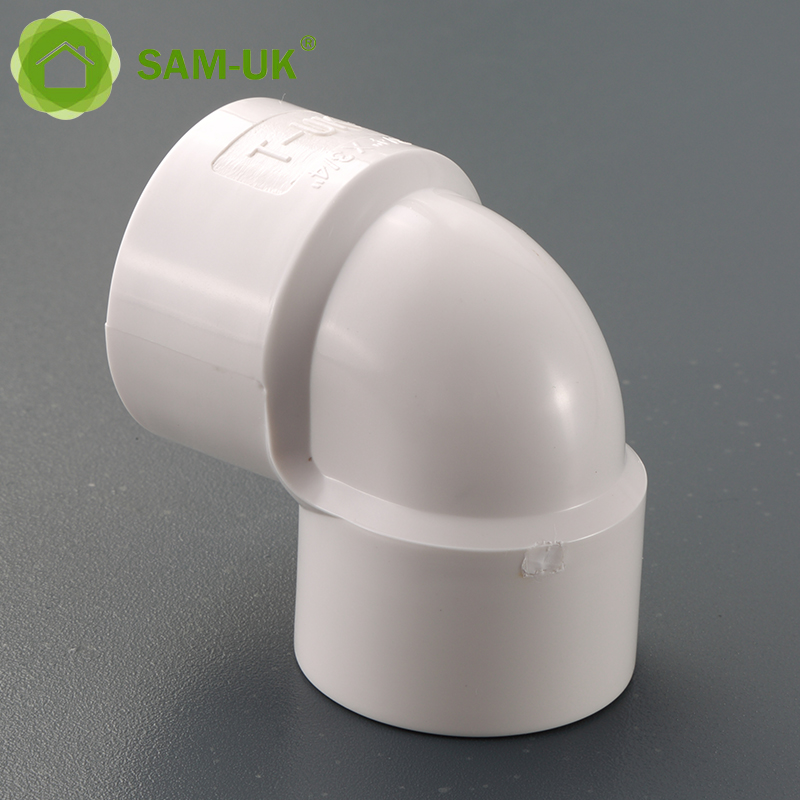 sam-uk 工厂批发高品质塑料 pvc 管道水暖管件制造商 PVC 母黄铜 90 度弯头管件