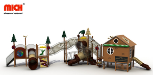 WPC Material Toddler Outdoor Playhouse مع شرائح الأنبوب