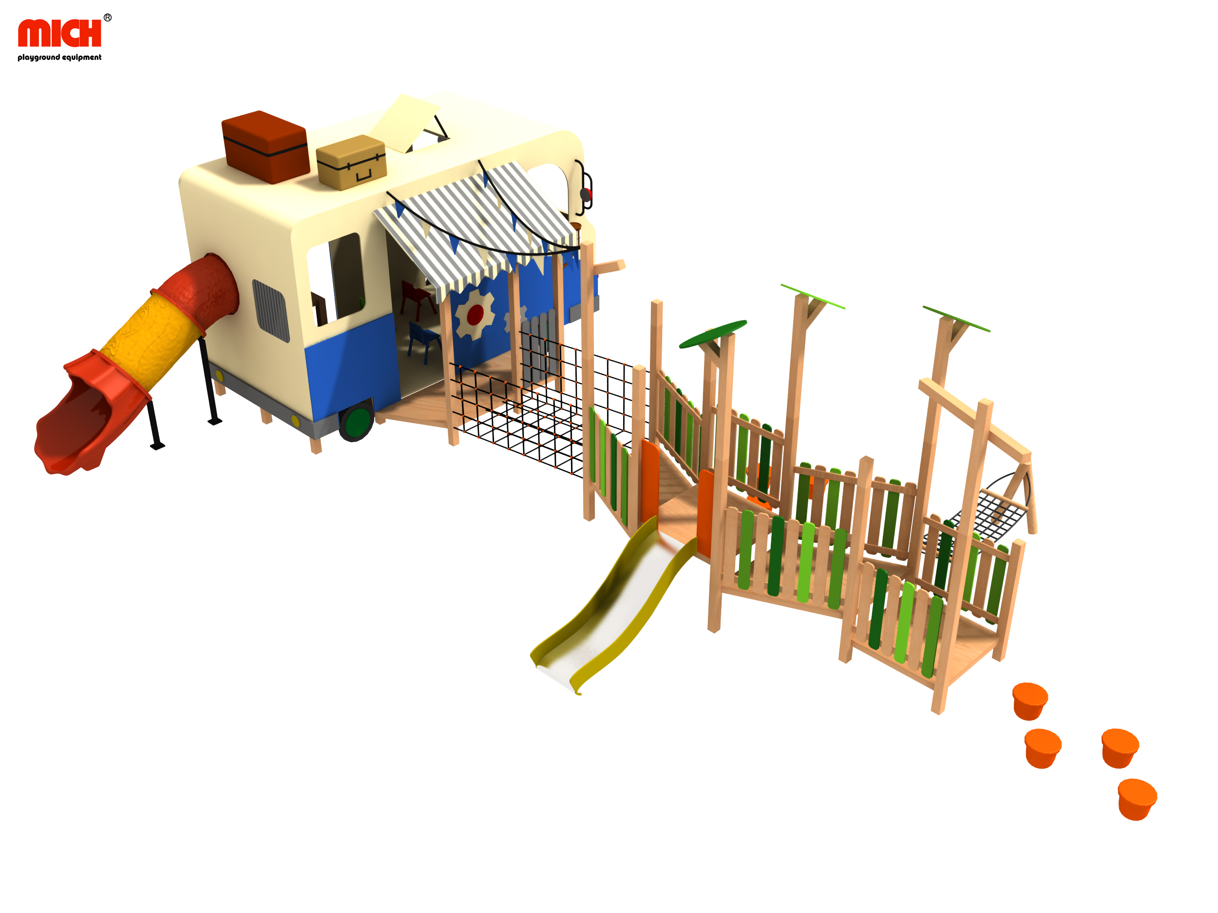Пользовательская игровая конструкция для малышей на открытом воздухе