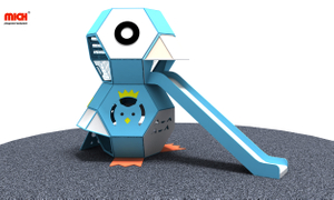 Slides ao ar livre em forma de animal pinguim Playset