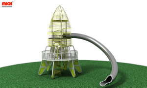 Structure de jeu en plein air en forme de fusée en forme de fusée