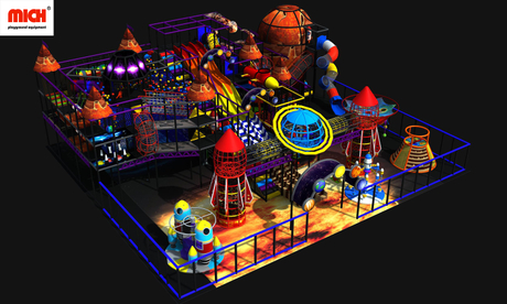 Space sur le thème 4 niveaux enfants Soft Playhouse