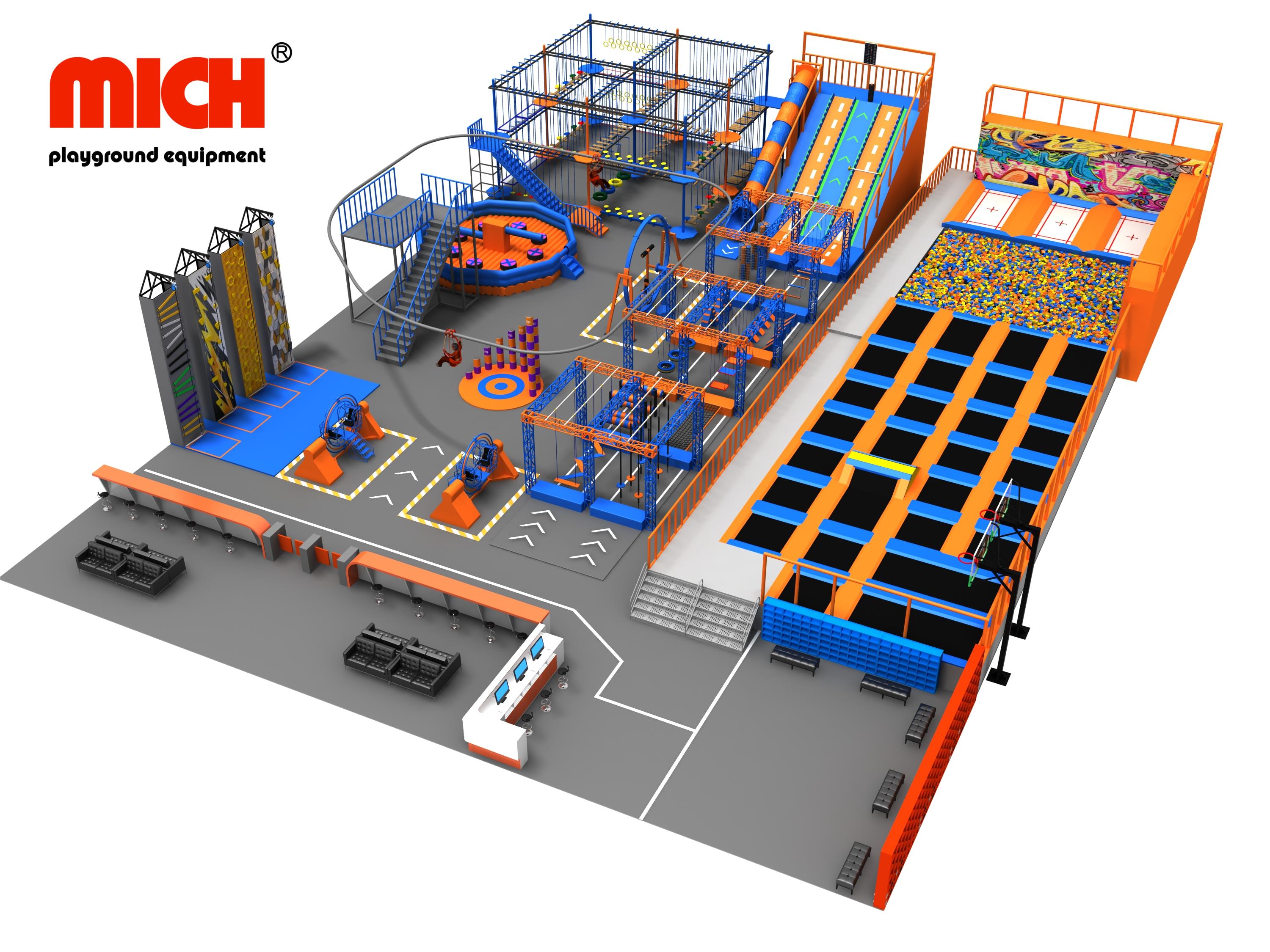 Mich 2024 Large Integrative Ninja Trampoline Park