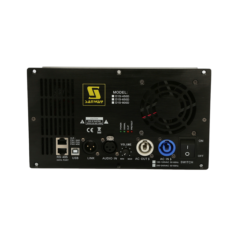 Módulo amplificador de alto-falante ativo D1-800D Classe D 800w 1 canal