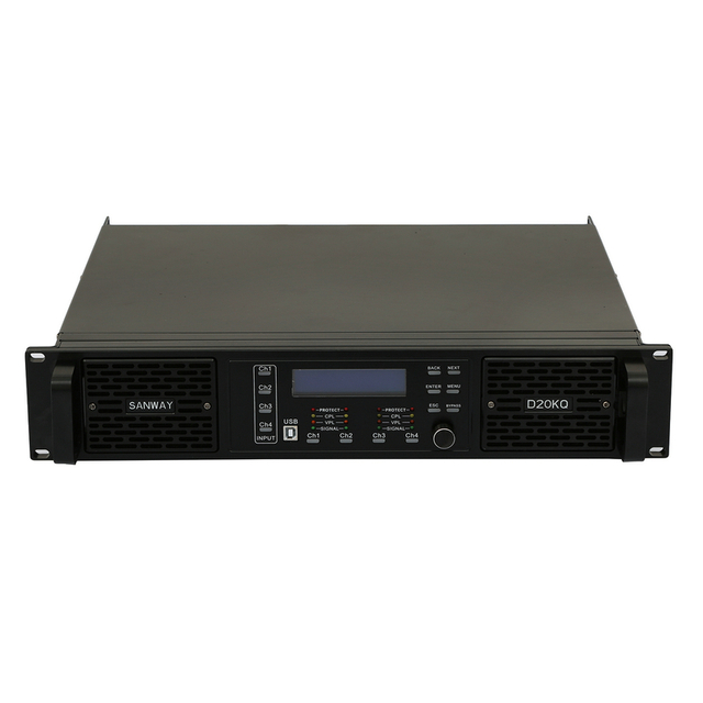 Amplificateur DSP numérique DSP de Classe D D20KQ à 4 canaux pour subwoofer Classe D 