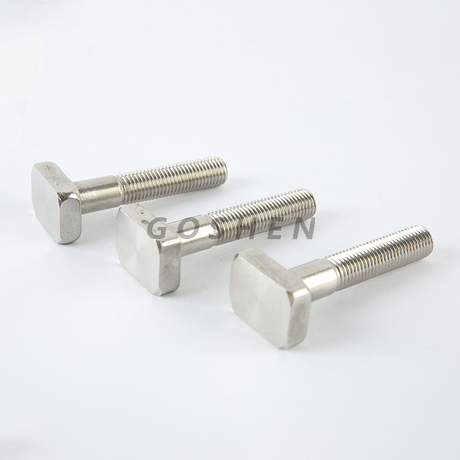 Acero inoxidable 304 A2-70 M10 PERROS DE CABEZA CUADRADA 