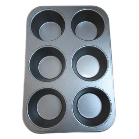 Alloy Steel 6 Jumbo Cup Nonstick Muffin Balking Pan Tray