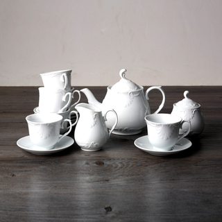 15pcs Porcelain Embossed Tea Set