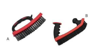 Brosse en plastique double couleur