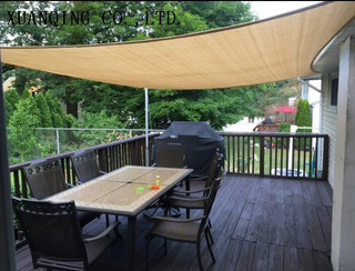 XUANQING 3.6x3.6x3.6m Waterproof Triangle Sun Shade Sail UV Block for Outdoor Patio Garden