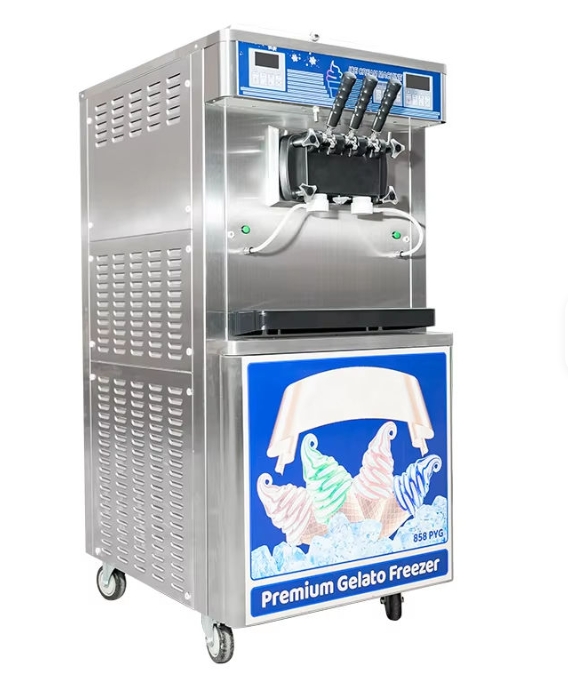 Double cooling system soft ice cream machine