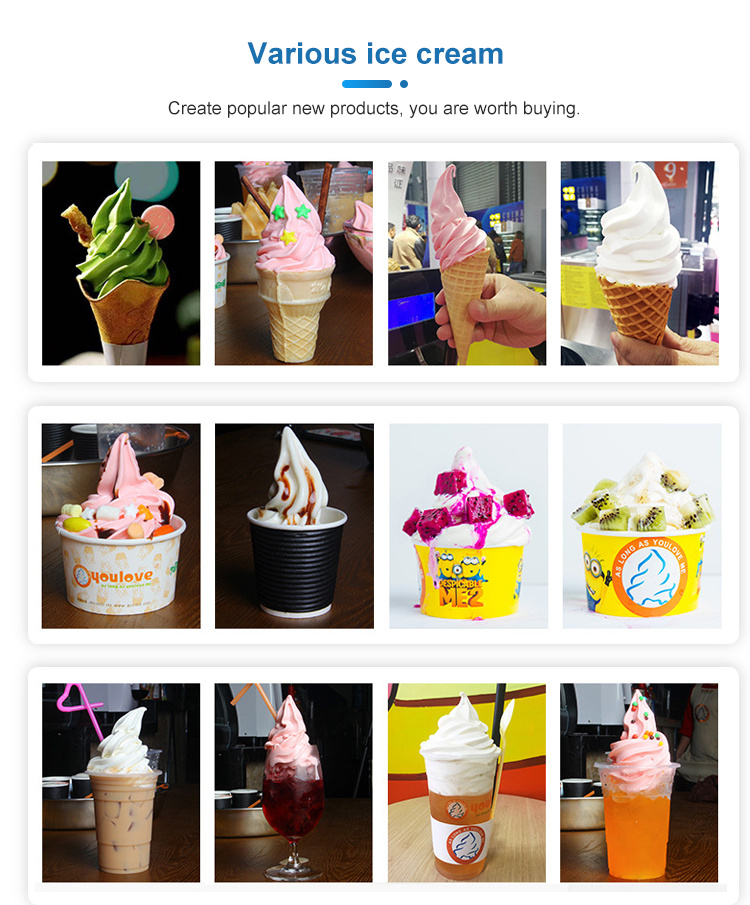 3+2 Mixed Flavors Big Production Soft Ice Cream Frozen Yogurt Machine