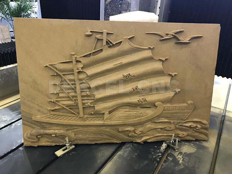 grabado del ranurador del CNC en piedra de la arena