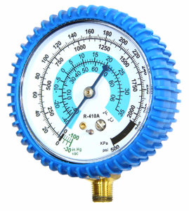 Válvula de manômetro único de baixa e alta pressão para refrigerante R134A/R22/R404A/R406A 
