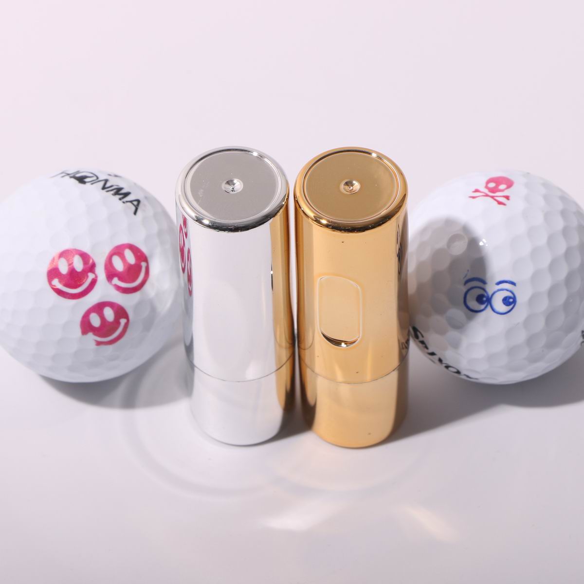 Nickel Plated Golf Ball Stamps Dia.11mm Golden Silver Stamp Body Available 