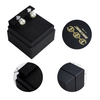 Black Small Jewelry Gift Box, Travel Mini Organizer Portable Display Storage Case for Rings Earrings Necklace, Gift Case for Girls Women