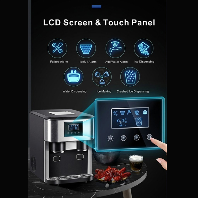 Máquina y dispensador de hielo doméstico KIM15 | Máquina de hielo picado/bala 3 en 1