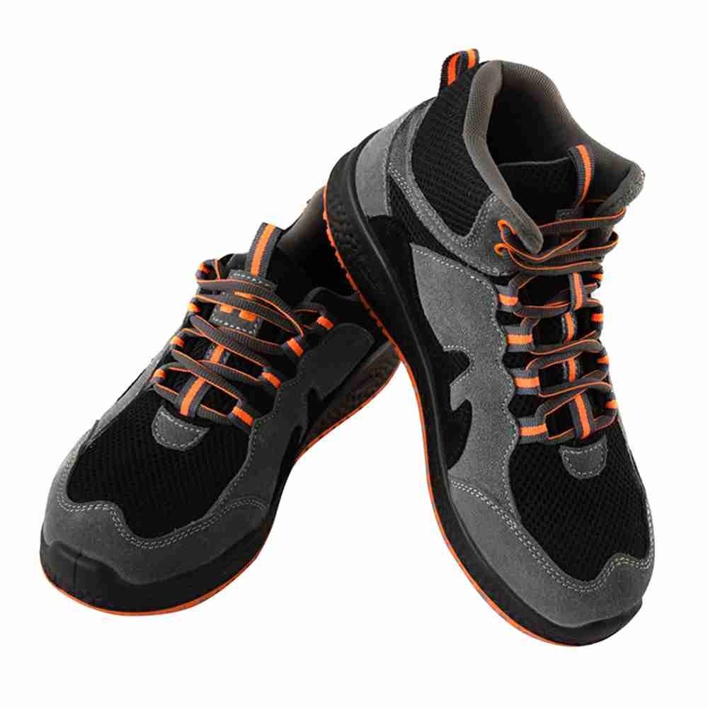 Steel toe Pu injection outsole Brand good quality grey Waterproof Leather Heat anti-slip Safety shoes Calzado de seguridad