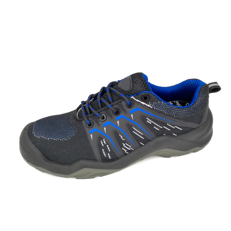 Fly Knitting KPU upper breathable mesh lining steel toecap steel plate PU SOLE safety shoes Calzado de seguridad