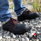Rubber sole men stylish high ankle microfiber leather heat resistant quality desert combat safety shoes Calzado de seguridad