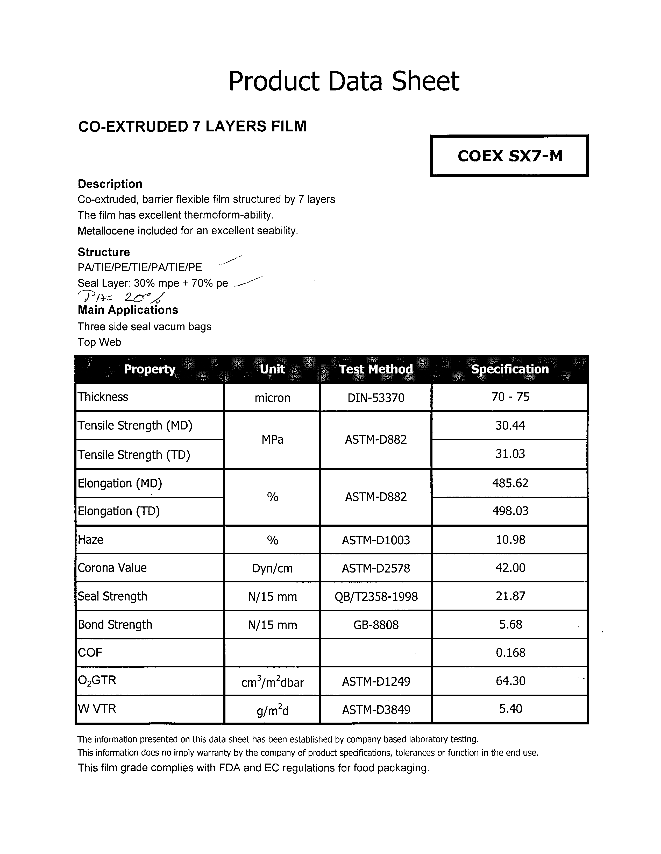 7 katmanlı bariyer filmi i&ccedil;in teknik