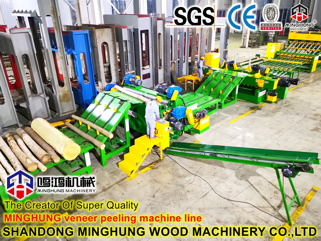 MINGHUNG garis pengelupasan veneer otomatis