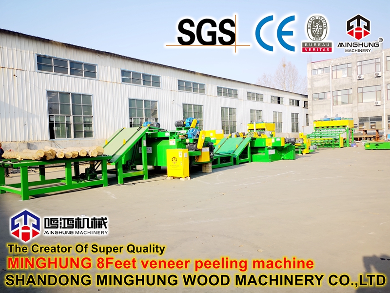 MINGHUNG LINE MESIN PENGUPAS VENEER 8 KAKI