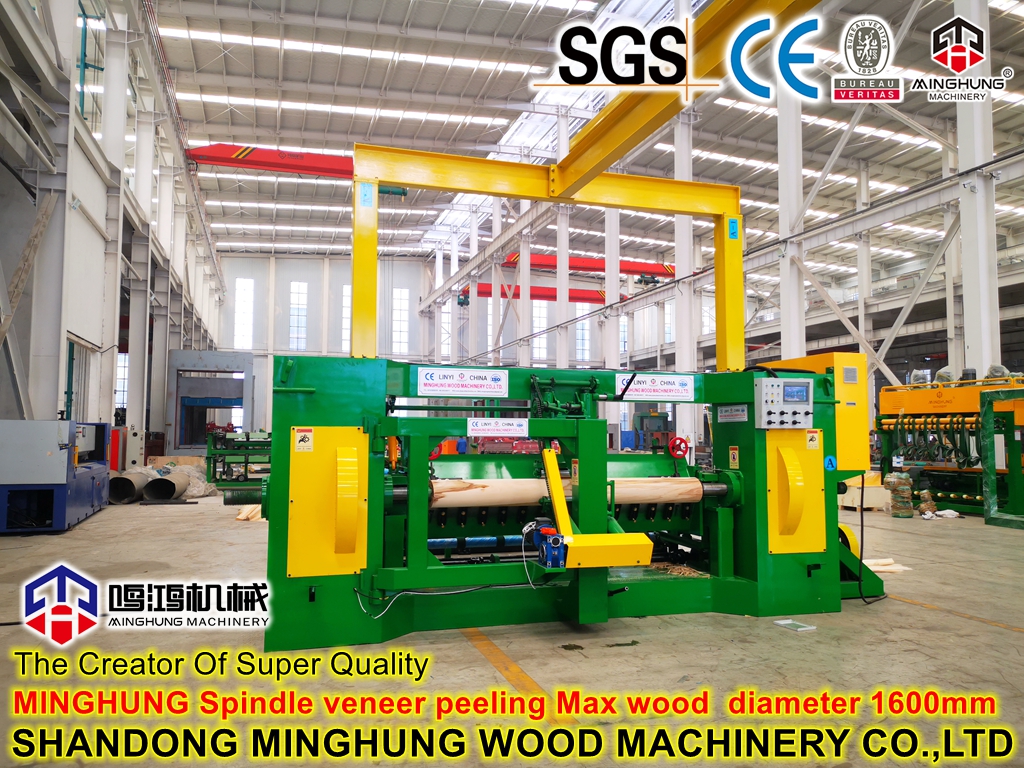 Garis mesin pengupas veneer spindle