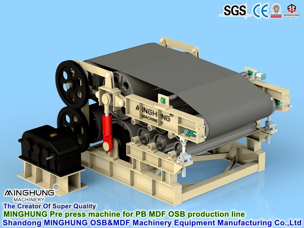 Mesin Pra Tekan Minghung untuk Lini Produksi PB OSB MDF