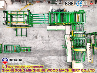 Komposer Inti Veneer Sendi Gigi Bentuk L Otomatis -Mesin MingHung Shandong