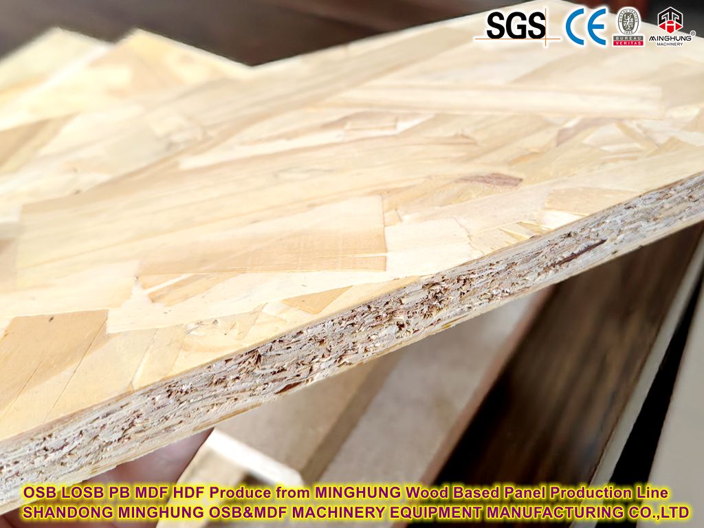 OSB LOSB PB MDF HDF Produk dari MINGHUNG Jalur Produksi Panel Berbasis Kayu
