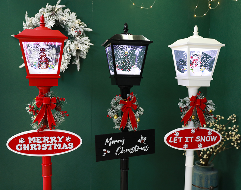 Wholesale Navidad Animated Christmas Floor Street Lamp Post Light with