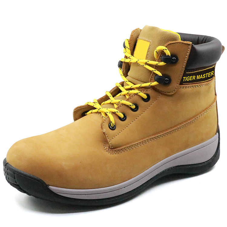PU injection genuine leather anti static steel toe dewalt safety shoes
