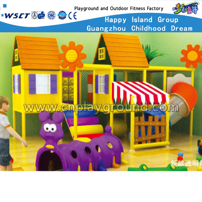 Hölzerner kleiner Innenspielplatz der Kinder mit Bällebad (HD-9304)