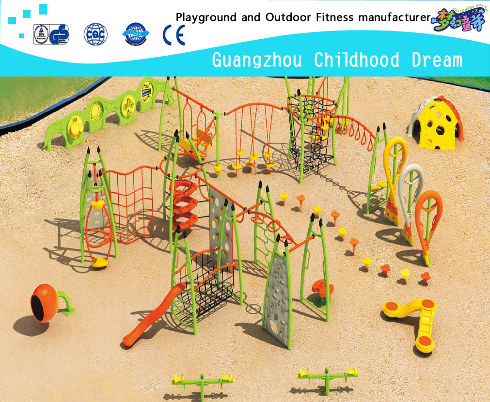 儿童游乐学校镀锌钢海风游乐场塑料滑梯设备 (H13-OPE-SEA001)