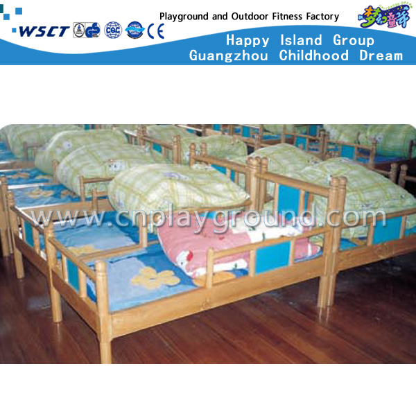 幼儿园木制家具天然木幼童单人床(M11-07901)