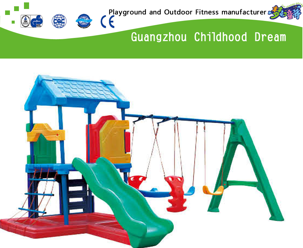 outdoor plastic playset with slide