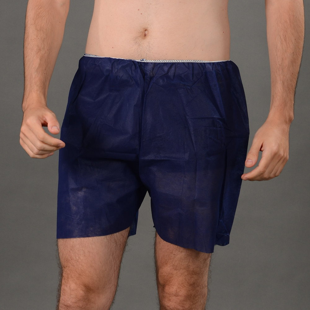 Disposable Dark Blue Non-woven SBPP Boxer - Buy disposable underwear ...