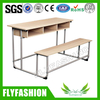 High Quality Wooden Combo School Desk and Chair for Three Persons (SF-40D)