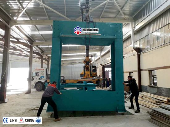 4 * 8 kaki Hidrolik Mesin Press Panas dengan Pelat Panas Tebal untuk Pembuatan Kayu Lapis