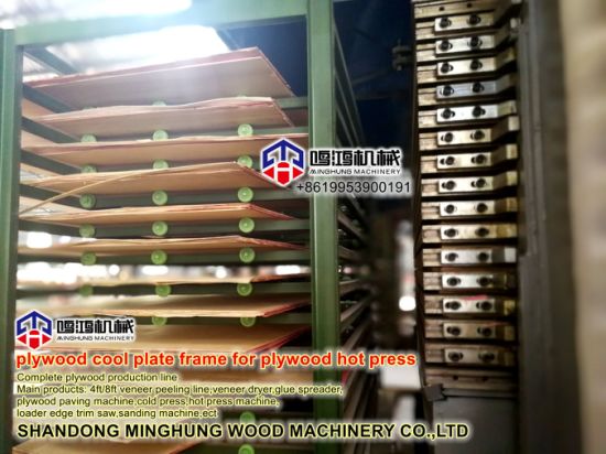 Mesin Press Hot Plywood Laminated Laminated dengan Hot Plate Bagus