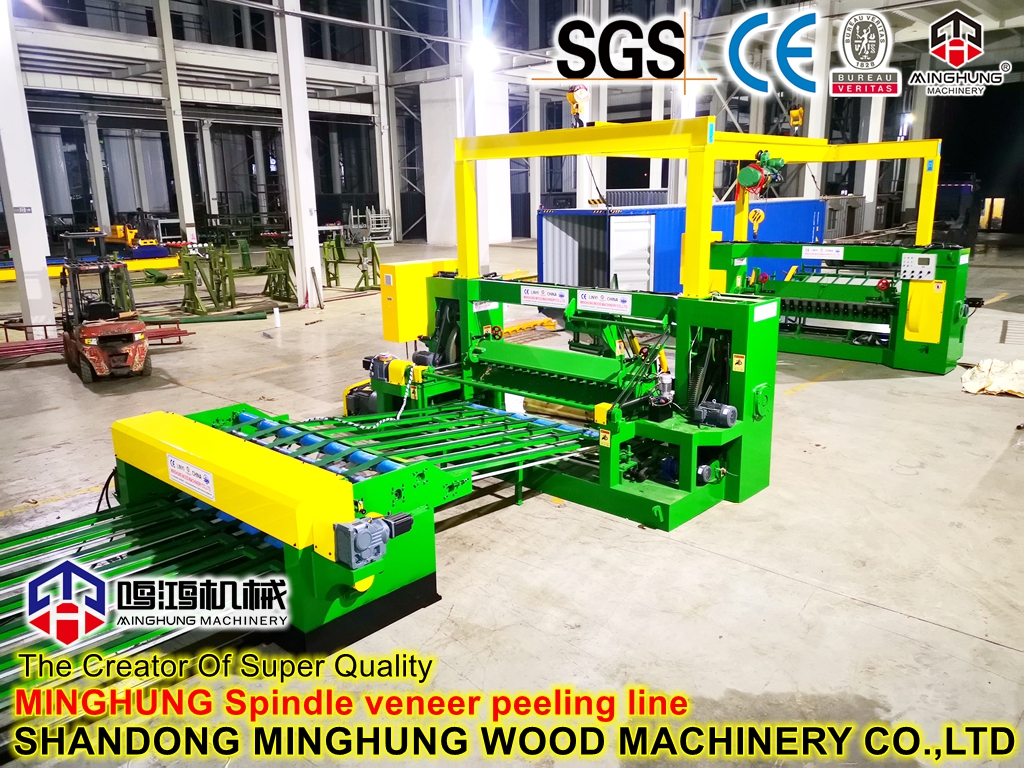 diameter log maks 1600mm mesin bubut pengupas spindel