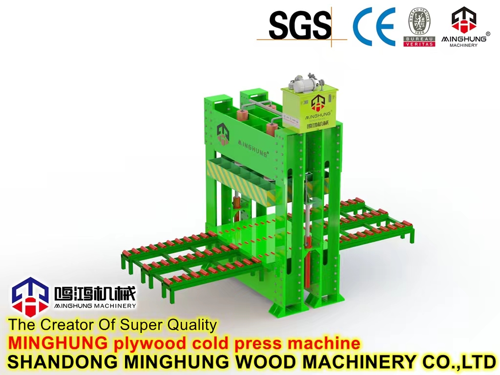 mesin cold press kayu lapis dengan rangka ganda