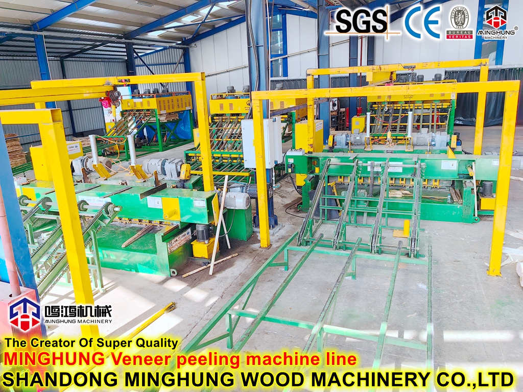 mesin bubut veneer cina minghung 