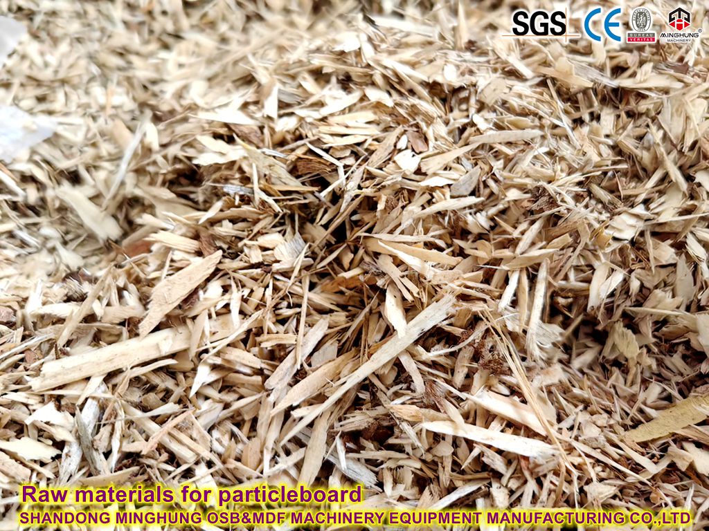 Bahan baku untuk papan partikel