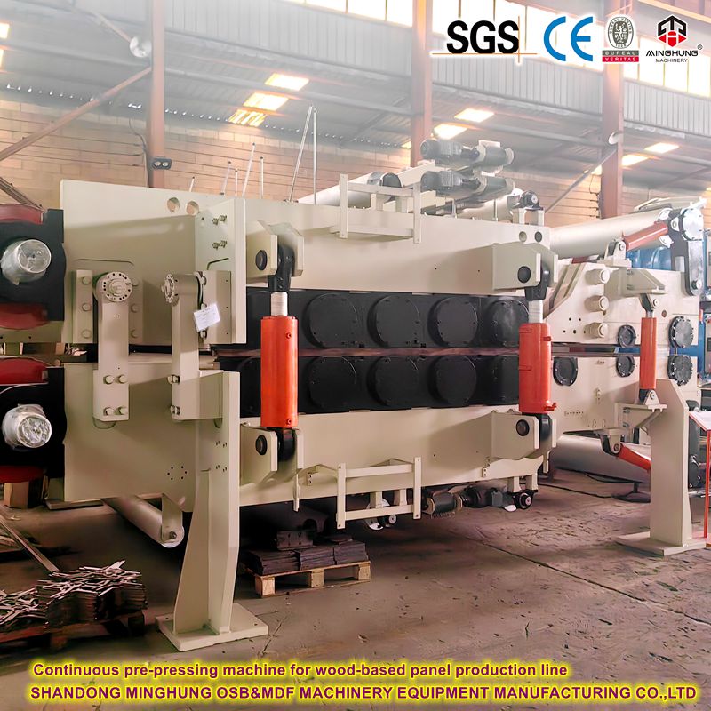Mesin pra-penekan kontinu untuk jalur produksi panel berbasis kayu chipboard