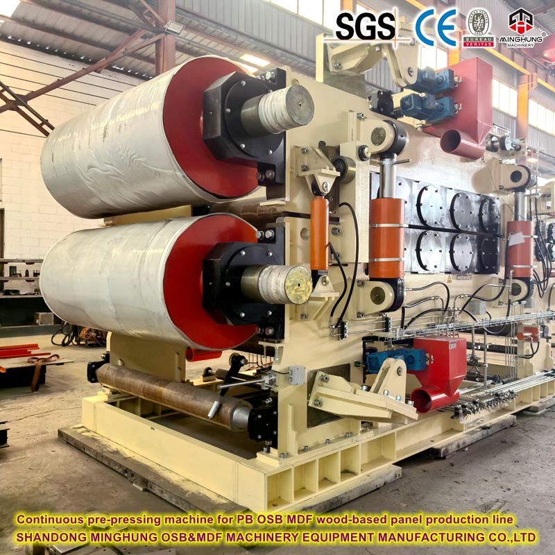 MINGHUNG Mesin penekanan pra kontinu untuk PB OSB MDF Lini Produksi Panel Berbasis Kayu